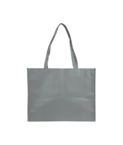 Shopper con soffietto in TNT cucito, manici lunghi Handle