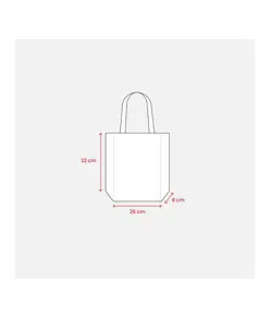 Shopper con soffietto in TNT laminato 100 g/m2 termosaldato, manici corti Handle