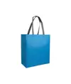 Shopper con soffietto in TNT laminato 100 g/m2 termosaldato, manici corti Handle