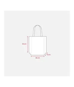 Shopper con soffietto in TNT laminato 100 g/m2 termosaldato, manici corti Handle