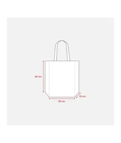 Shopper con soffietto in TNT laminato 100 g/m2 termosaldato, manici lunghi Handle