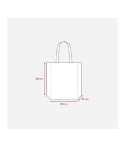 Shopper con soffietto in TNT laminato 100 g/m2 termosaldato, manici lunghi Handle