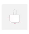 Shopper con soffietto in TNT laminato, manici lunghi a nastro colorati Handle