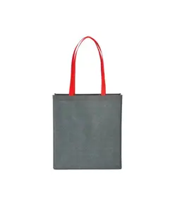 Shopper con soffietto in TNT stampato con effetto jeans Handle