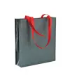 Shopper con soffietto in TNT stampato con effetto jeans Handle