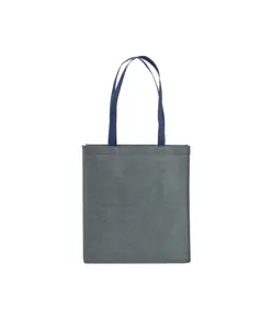 Shopper con soffietto in TNT stampato con effetto jeans Handle