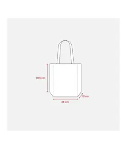 Shopper con soffietto in TNT stampato con effetto juta Handle