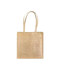 Shopper con soffietto in TNT stampato con effetto juta Handle