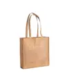 Shopper con soffietto in TNT stampato con effetto juta Handle