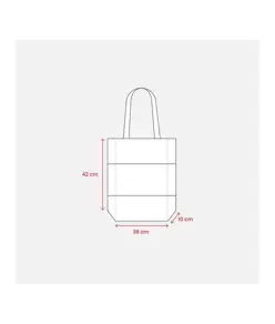 Shopper con soffietto in TNT termosaldato, manici 65 cm Handle