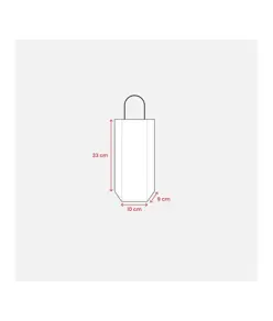 Shopper con soffietto porta bottiglia in carta laminata 157 g/m2 con rinforzo alla base Handle