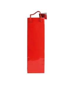 Shopper con soffietto porta bottiglia in carta laminata 157 g/m2 con rinforzo alla base Handle