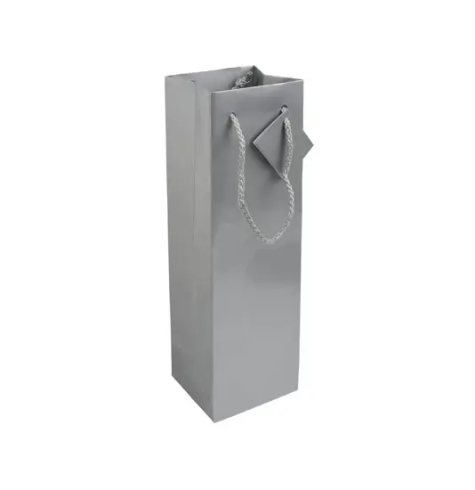 Shopper con soffietto porta bottiglia in carta laminata 157 g/m2 con rinforzo alla base Handle