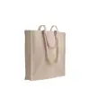 Shopper in cotone 180 g/m2, manici lunghi e soffietto Handle