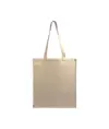 Shopper in cotone 180 g/m2, manici lunghi e soffietto Handle