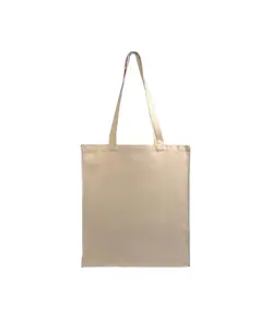 Shopper in cotone 180 g/m2, manici lunghi e soffietto Handle