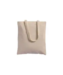 Shopper in cotone 180 g/m2, manici lunghi e soffietto Handle