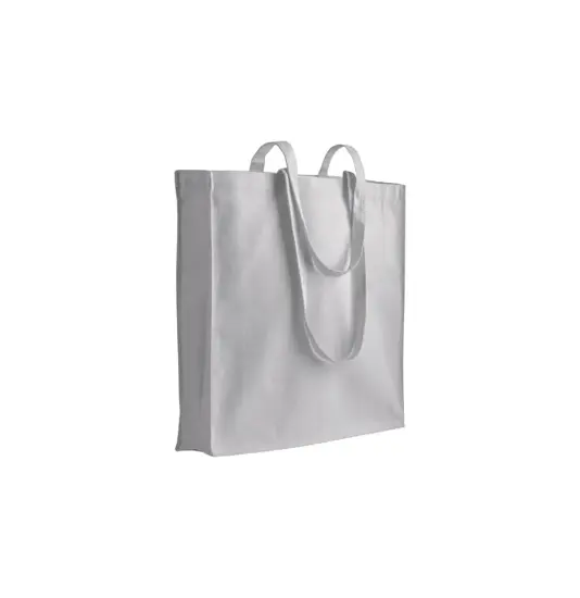 Shopper in cotone 180 g/m2, manici lunghi e soffietto Handle