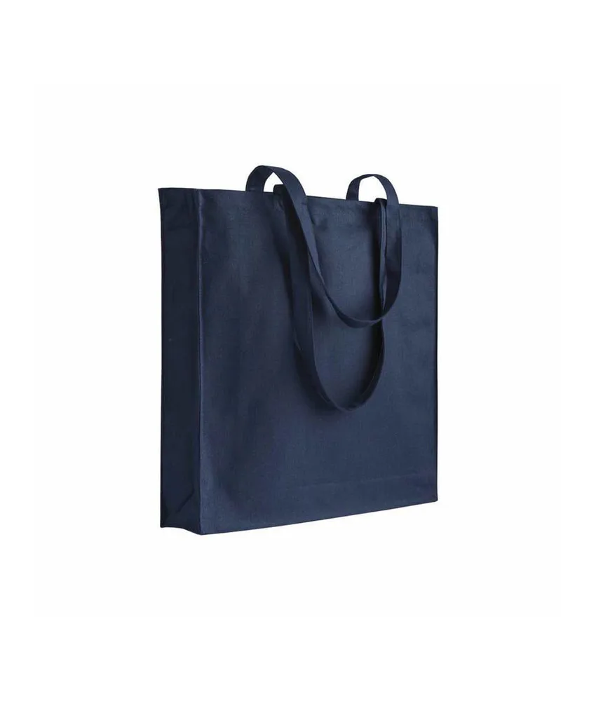 50 pezzi Shopper in cotone 180 g/m2, manici lunghi e soffietto Handle