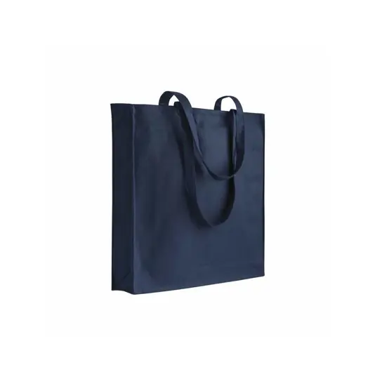 Shopper in cotone 180 g/m2, manici lunghi e soffietto Handle