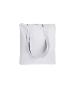 Shopper in cotone 220 g/m2, manici lunghi e chiusura con zip Handle