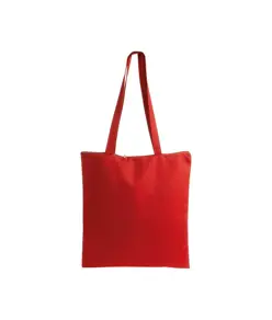 Shopper in cotone 220 g/m2, manici lunghi e chiusura con zip Handle