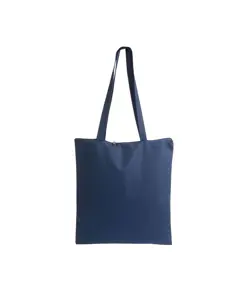 Shopper in cotone 220 g/m2, manici lunghi e chiusura con zip Handle