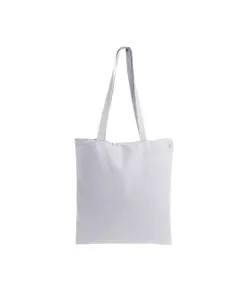 Shopper in cotone 220 g/m2, manici lunghi e chiusura con zip Handle