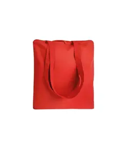 Shopper in cotone 220 g/m2, manici lunghi e chiusura con zip Handle