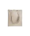 Shopper in cotone 220 g/m2, manici lunghi e chiusura con zip