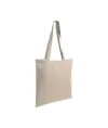 Shopper in cotone 220 g/m2, manici lunghi e chiusura con zip