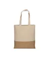 Shopper in cotone 230 g/m2,   base in juta, manici lunghi Handle