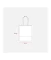 Shopper in cotone 230 g/m2,   base in juta, manici lunghi Handle
