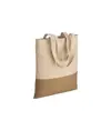 Shopper in cotone 230 g/m2,   base in juta, manici lunghi Handle