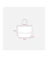 Shopper  in cotone 280 g/m2 con soffietto, con base in juta, manici lunghi