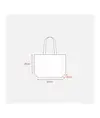 Shopper in cotone 280 g/m2 con soffietto, retro, manici e orlo in juta, manici lunghi Handle