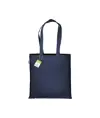 Shopper in cotone biologico 220 g/m2, manici lunghi e soffietto Handle