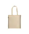 Shopper in cotone biologico 220 g/m2, manici lunghi e soffietto Handle