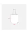 Shopper in cotone denim riciclato 180 gr/m2, manici lunghi e soffietto Handle