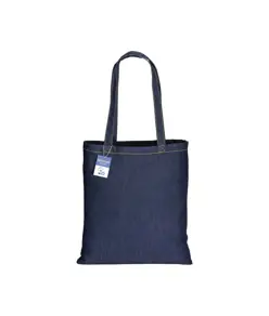 Shopper in cotone denim riciclato 180 gr/m2, manici lunghi Handle