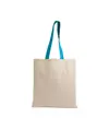 Shopper in cotone naturale 135 g/m2, manici lunghi colorati Handle