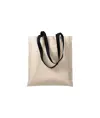 Shopper in cotone naturale 220 g/m2, manici lunghi colorati Handle
