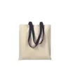 Shopper in cotone naturale 220 g/m2, manici lunghi colorati Handle