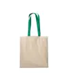 Shopper in cotone naturale 220 g/m2, manici lunghi colorati Handle