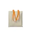 Shopper in cotone naturale 220 g/m2, manici lunghi colorati Handle