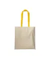 Shopper in cotone naturale 220 g/m2, manici lunghi colorati Handle