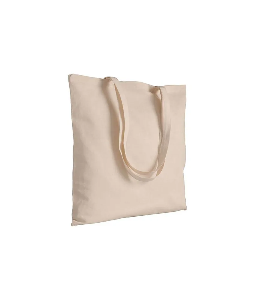 50 pezzi Shopper in cotone naturale, manici lunghi Handle