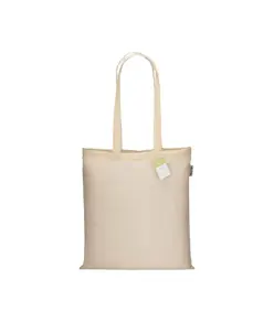 Shopper in cotone organico 100 g/m2, manici lunghi Handle