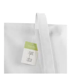 Shopper in cotone organico 140 g/m2, manici lunghi Handle