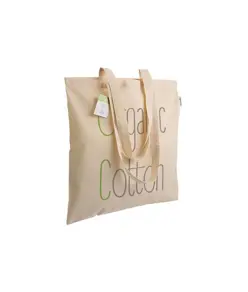 Shopper in cotone organico 140 g/m2, manici lunghi Handle